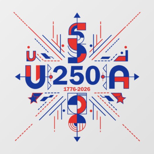 America’s 250th anniversary raamsticker (Vel)