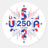 America’s 250th anniversary ronde sticker (Voorkant)