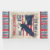 America’s 250th Anniversary Semiquicentennial  Spandoek (Horizontaal)