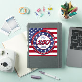 America’s 250th Birthday With USA Flag Sticker (iPad Cover)