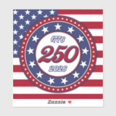 America’s 250th Birthday With USA Flag Sticker (Vel)