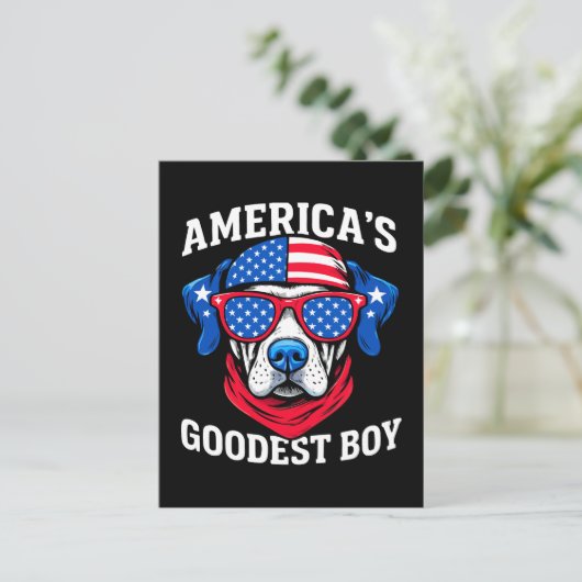 America’s Goodest Boy Dog Briefkaart (Staand voorkant)