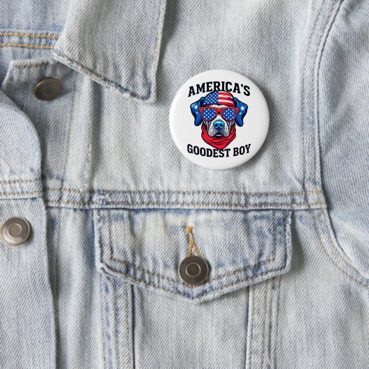 America’s Goodest Boy Dog Ronde Button 5,7 Cm (In situ)