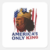 America’s Only King Vierkante Sticker (Voorkant)