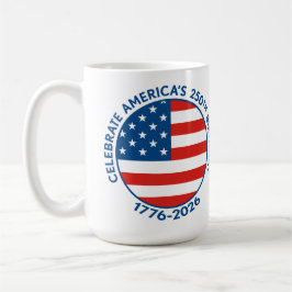 America Semiquincentennial 1776-2026 USA 250 Flag Koffiemok