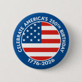 America Semiquincentennial 1776-2026 USA 250 Flag Ronde Button 5,7 Cm (Voorkant)