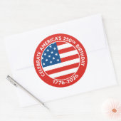 America Semiquincentennial 1776-2026 USA 250 Flag Ronde Sticker (Envelop)