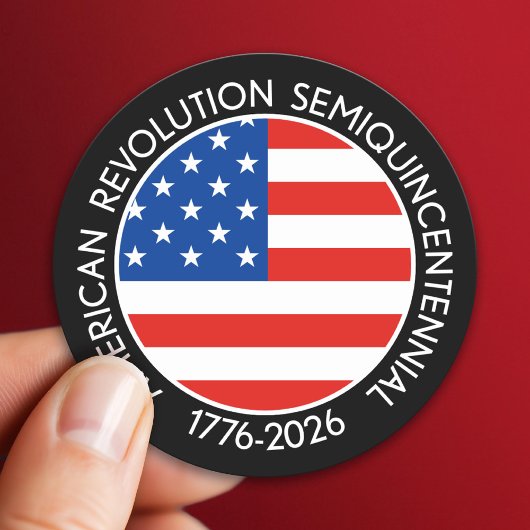 America Semiquincentennial 1776-2026 USA 250 Flag Ronde Sticker