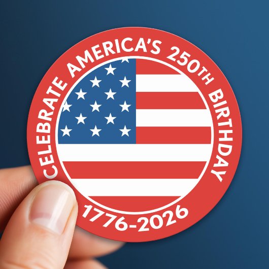 America Semiquincentennial 1776-2026 USA 250 Flag Ronde Sticker