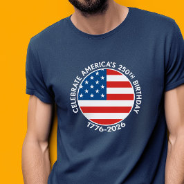 America Semiquincentennial 1776-2026 USA 250 Flag T-shirt