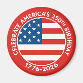 America Semiquincentennial 1776-2026 USA 250 Vlag Magneet (Voorkant)
