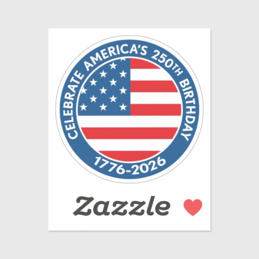 America Semiquincentennial 1776-2026 USA 250 Vlag Sticker (Vel)