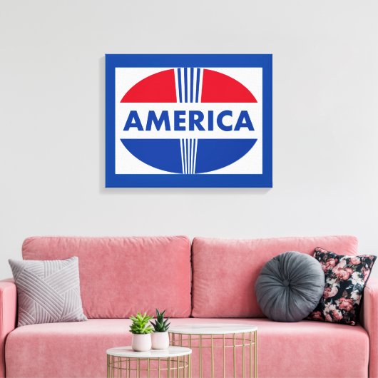 AMERICA SIGN CANVAS AFDRUK (Insitu (Woonkamer))