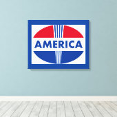 AMERICA SIGN CANVAS AFDRUK (Insitu (Houten vloer))