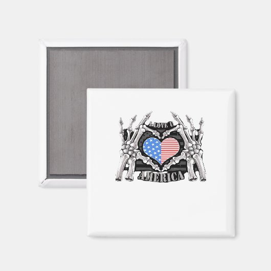 America Skeleton Hands Magneet (Voorkant / Achterkant)