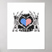 America Skeleton Hands Poster (Voorkant)