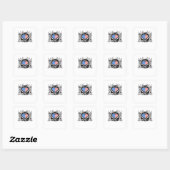 America Skeleton Hands Vierkante Sticker (Vel)
