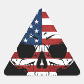 America Skull Flag Skelet Evil Sticker (Voorkant)