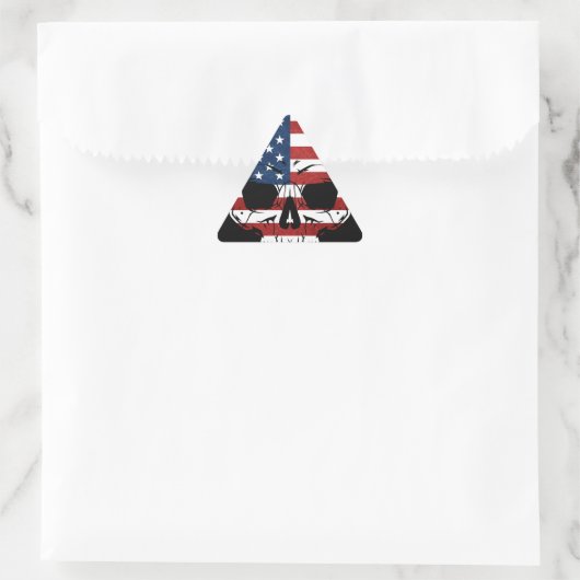 America Skull Flag Skelet Evil Sticker (Tas)