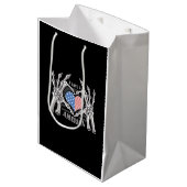 America Skull Skeleton Hand artwork bewerkbare laa Medium Cadeauzakje (Voorkant Gekanteld)