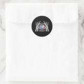 America Skull Skeleton Hand artwork bewerkbare laa Ronde Sticker (Tas)