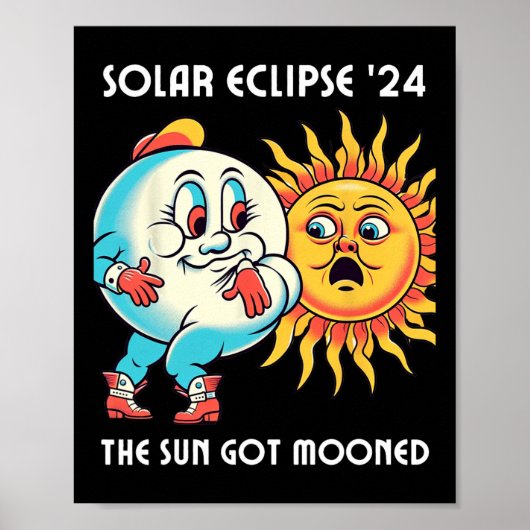 America Solar Eclipse 2024 4.08.24 De Zon Got Moo Poster (Voorkant)