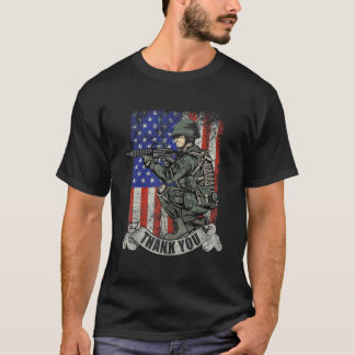 America Soldier Thank You Patriotic Veterans Day T-shirt