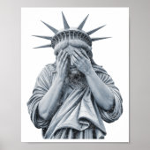 America Statue of Liberty Cry Funny Meme Mannen Vr Poster (Voorkant)