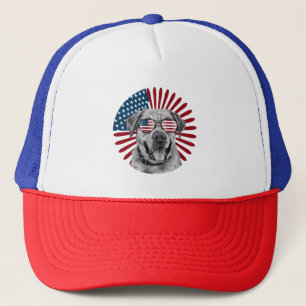 America Sunfglass Shirt USA Flag, 4 juli Trucker Pet