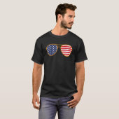 America Sunglasses 4th Of July T-shirt (Voorkant volledig)