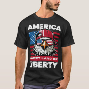 America Sweet Land van Liberty Eagle T-shirt