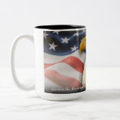 America the Beautiful beroemd gemaakt door The Dec Tweekleurige Koffiemok (Links)