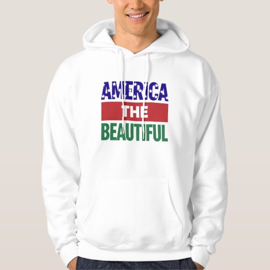 America The Beautiful Topographical Map Hoodie (Voorkant)
