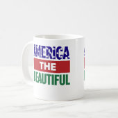 America The Beautiful Topographical Map Koffiemok (Voorkant links)