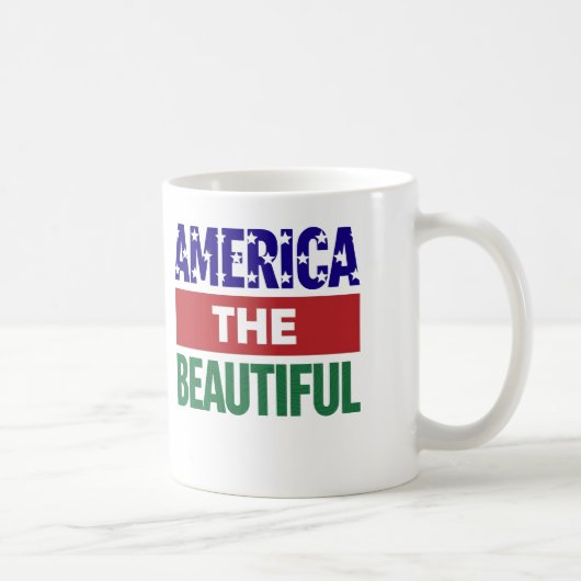 America The Beautiful Topographical Map Koffiemok (Rechts)