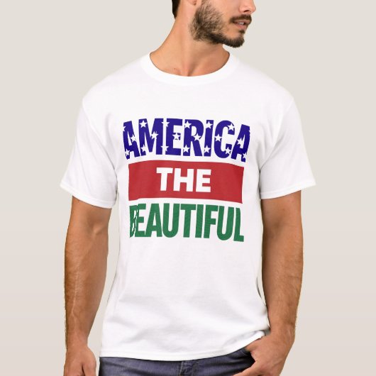 America The Beautiful Topographical Map T-shirt (Voorkant)