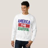 America The Beautiful Topographical Map Trui (Voorkant volledig)