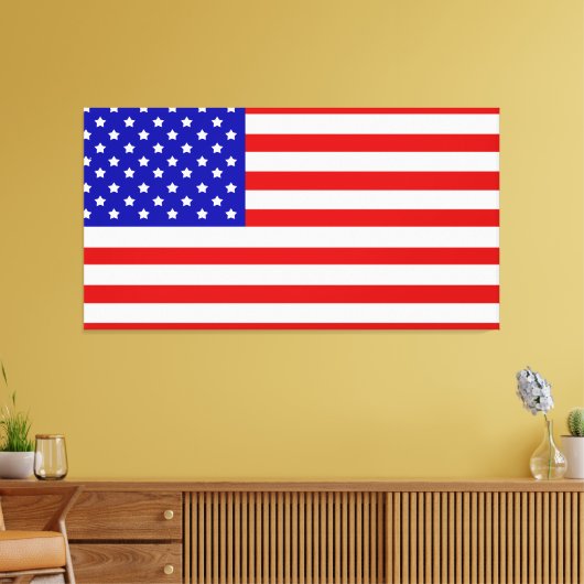 america, the land of proud americans canvas afdruk (Insitu (Woonkamer))