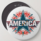 AMERICA-toets Buttonnen Ronde Button 6,0 Cm (Voorkant /achterkant)