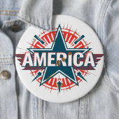 AMERICA-toets Buttonnen Ronde Button 6,0 Cm (In situ)