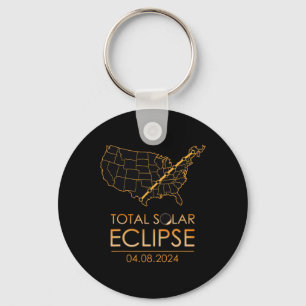 America Total Solar Eclipse April 8 2024 Verenigde Sleutelhanger