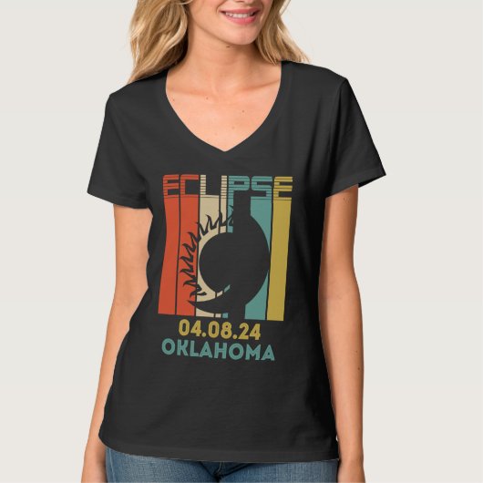 America Totality Solar Eclipse Phases April 8 2024 T-shirt (Voorkant)
