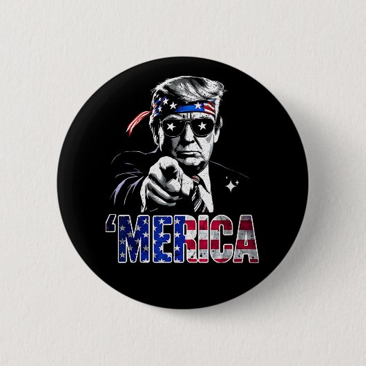America Trump Amerikaanse vlag Ronde Button 5,7 Cm (Voorkant)
