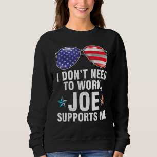 America US Flag Bril Ik hoef Joe S niet te werken Trui