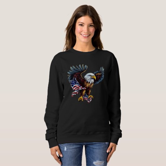 America USA Eagle Dames sweatshirt (Voorkant volledig)