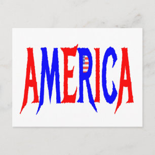 AMERICA USA Red White en Blue Briefkaart