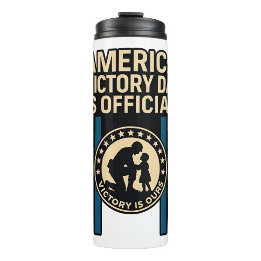America Victory Day - Eer de dapperen vandaag! Thermosbeker (Voorkant)