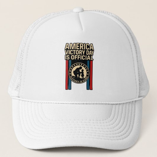 America Victory Day - Eer de dapperen vandaag! Trucker Pet (Voorkant)