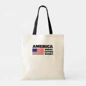 America, waar stemmen werkt Tote Bag (Achterkant)