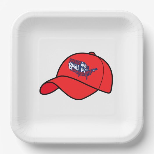 America Was Built By Immigrants Plates Papieren Bordje (Voorkant)